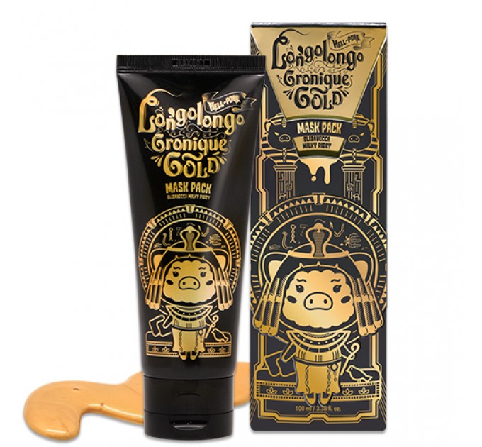 Золотая омолаживающая маска пленка Hell Pore Longolongo Gronique Gold Mask Pack 